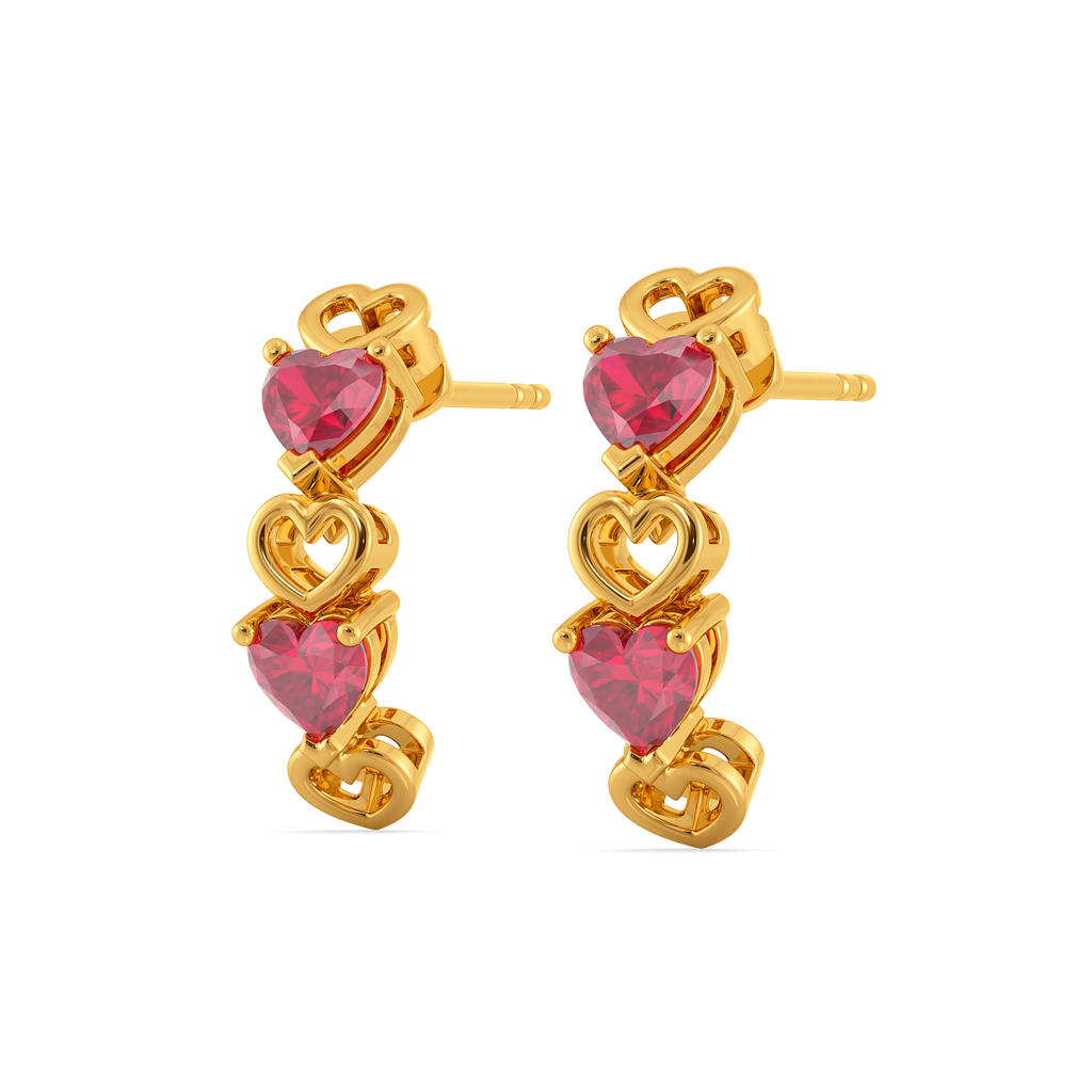 Piece of Your Heart Gemstone Earrings