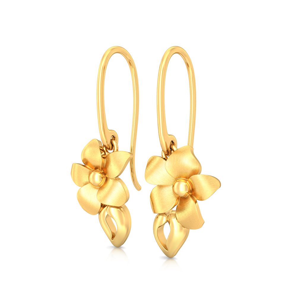 Bloom in Retro Gold Earrings