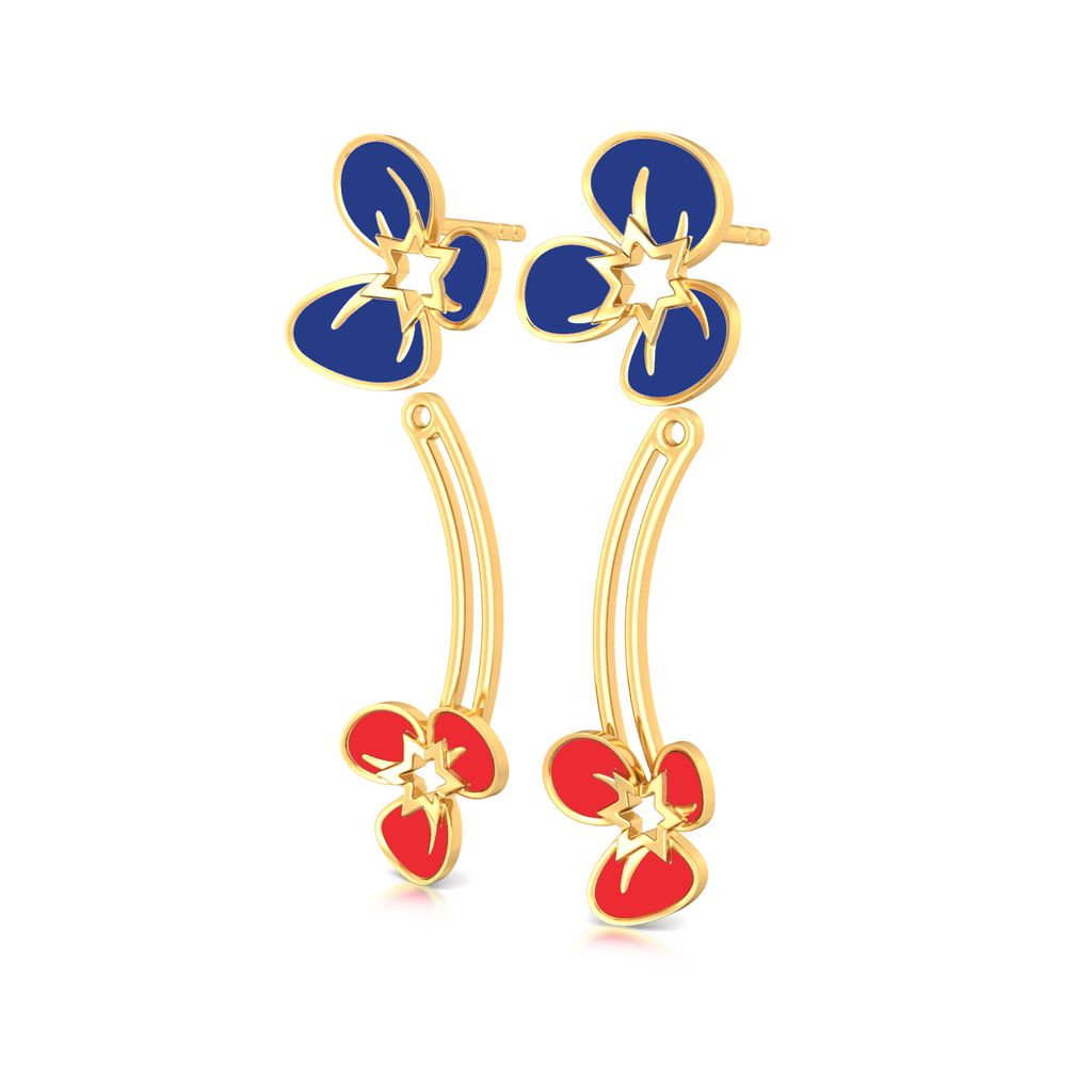 Flamboyant Florals Gold Earrings