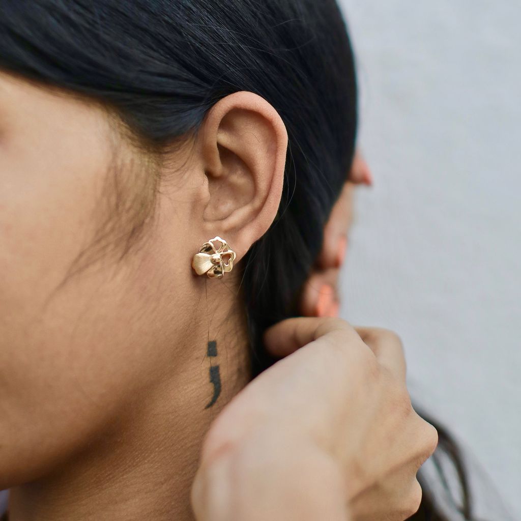 Taffeta Gold Earrings