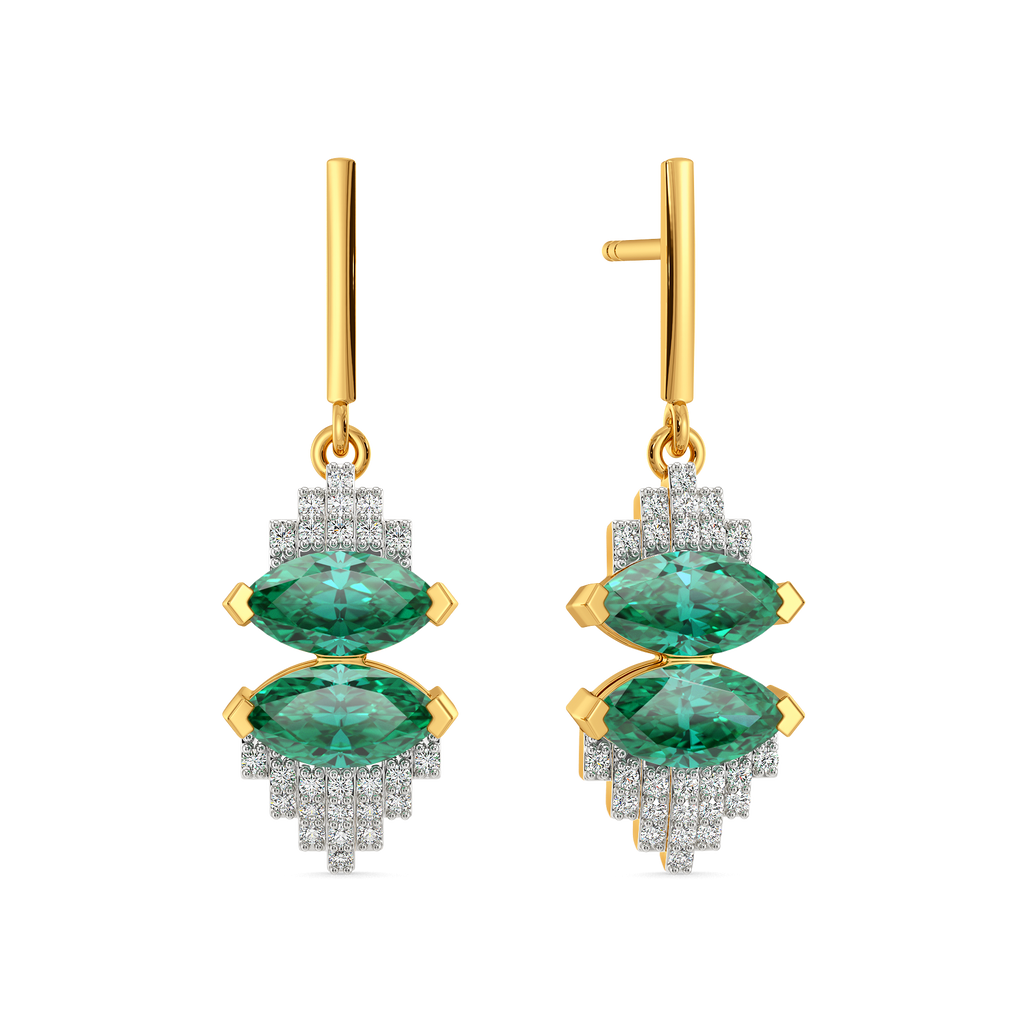 Green Glow Gemstone Earrings