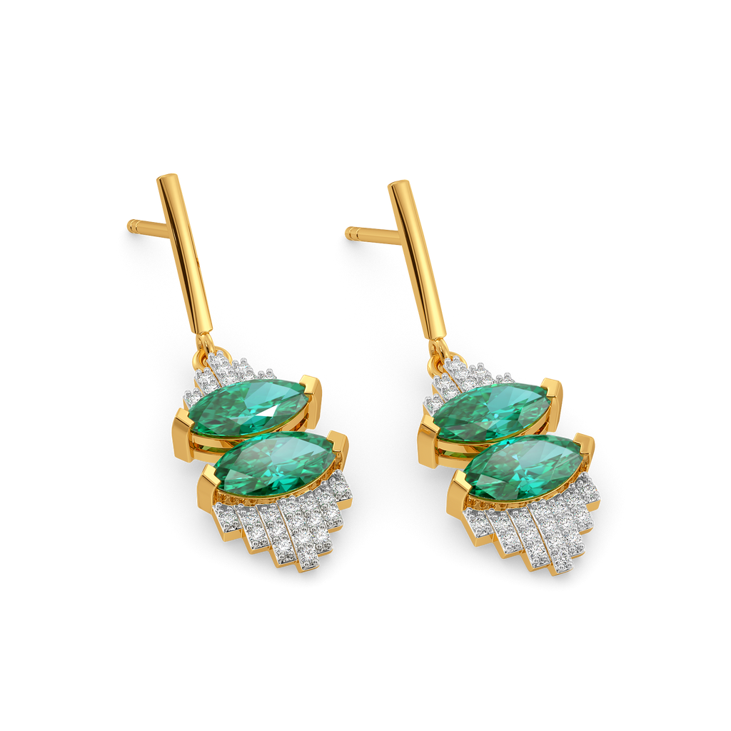 Green Glow Gemstone Earrings