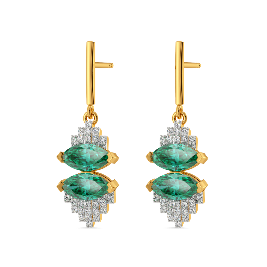 Green Glow Gemstone Earrings