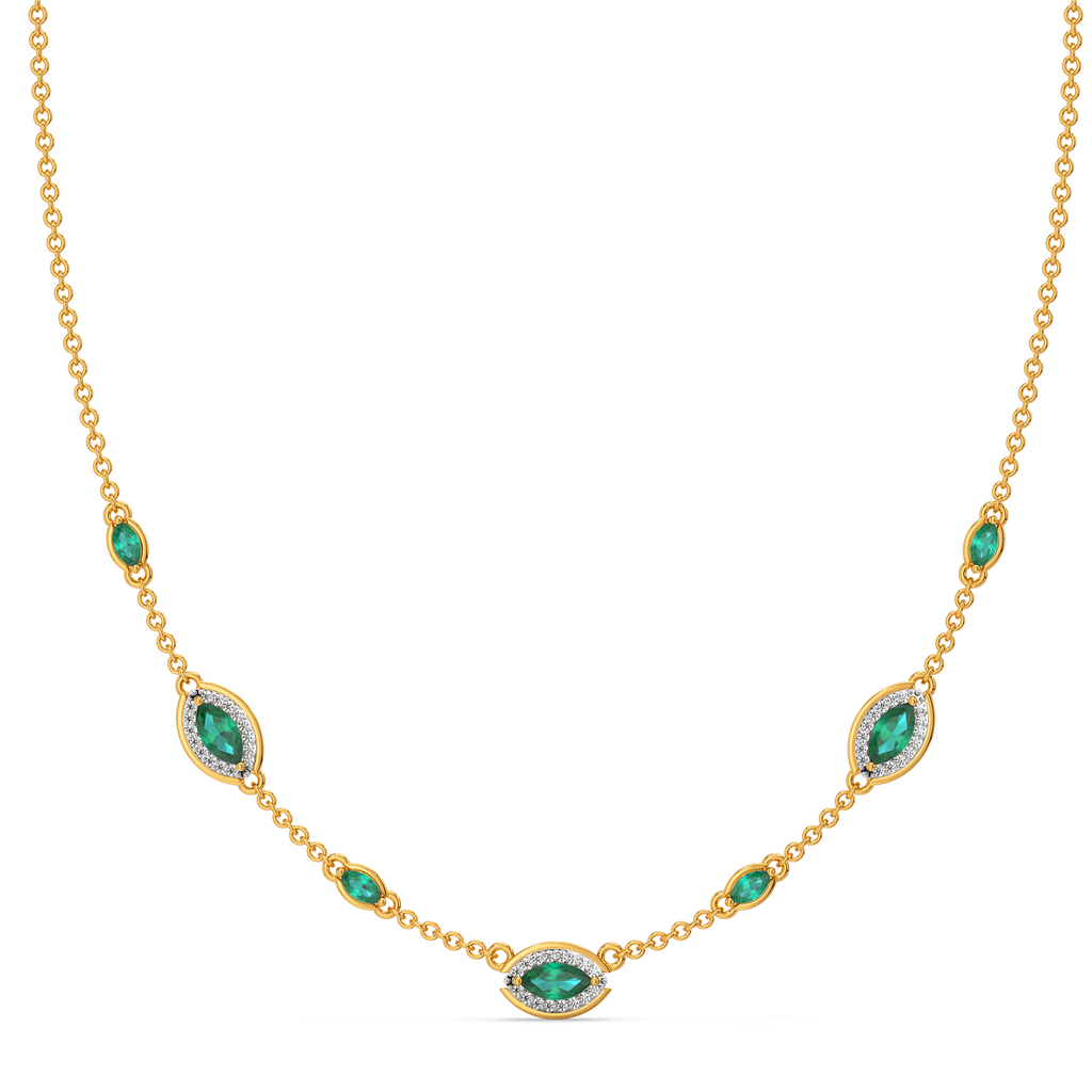 Green Glow Gemstone Necklaces