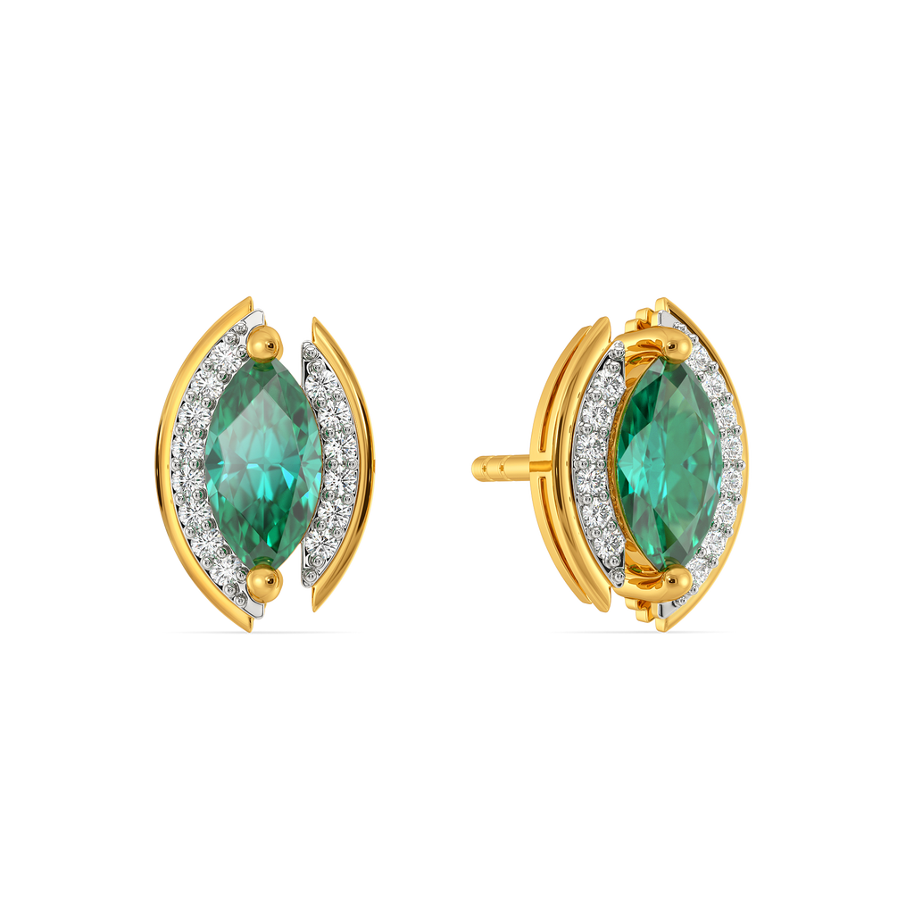 Green Glow Gemstone Earrings