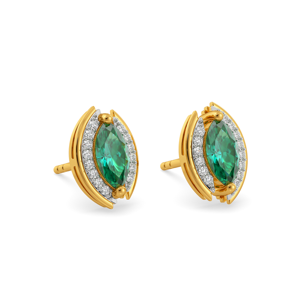 Green Glow Gemstone Earrings