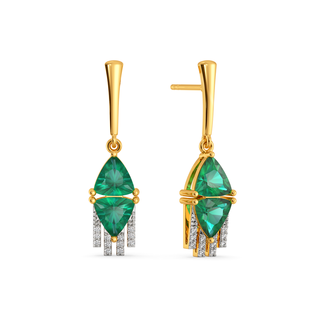 Vibrant Green Gemstone Earrings