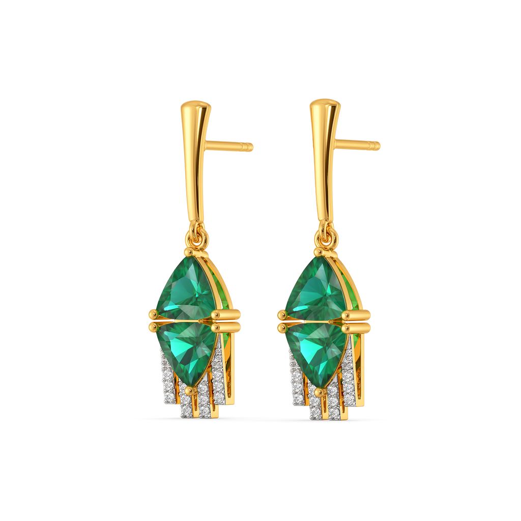 Vibrant Green Gemstone Earrings