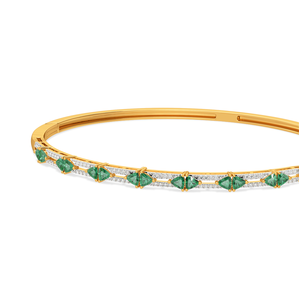 Vibrant Green Gemstone Bangles