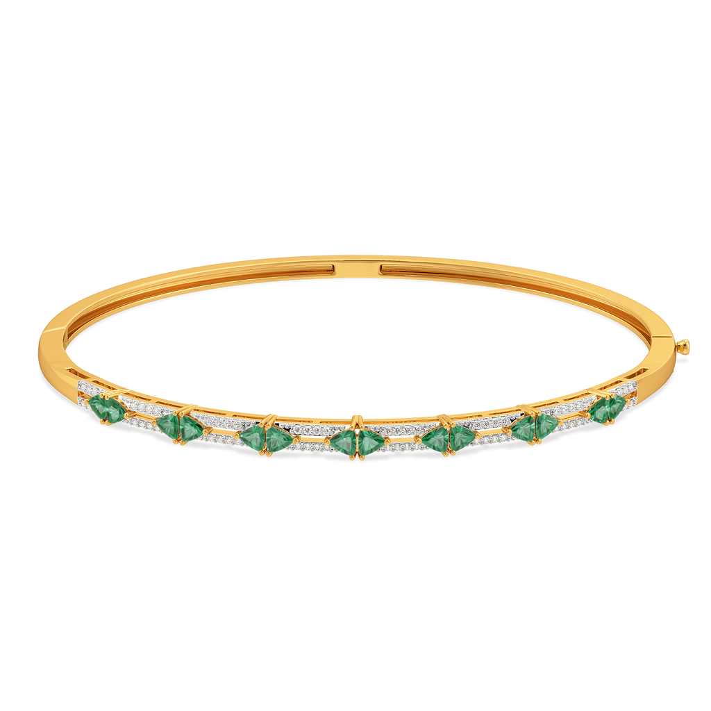 Vibrant Green Gemstone Bangles