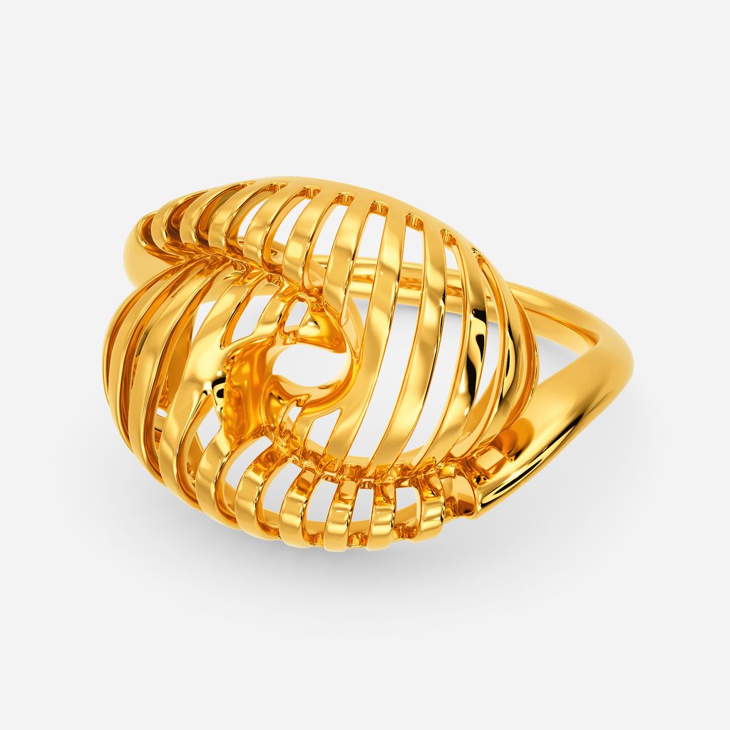 XXL Twirl Gold Rings alternate view 2
