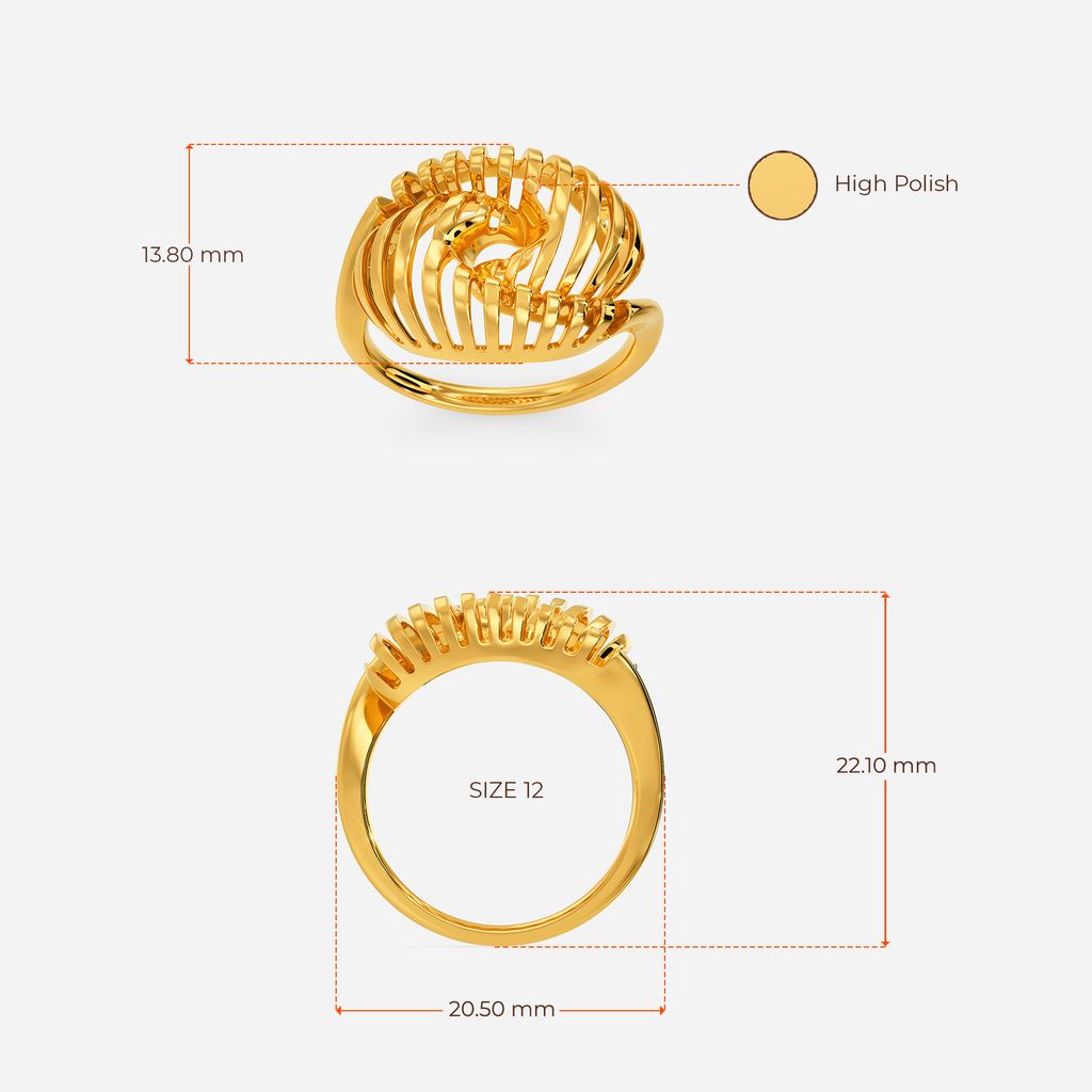 XXL Twirl Gold Rings image