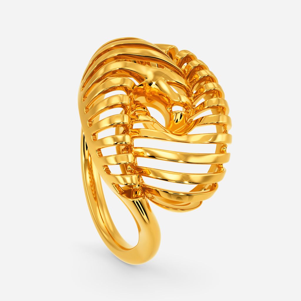 XXL Twirl Gold Rings image