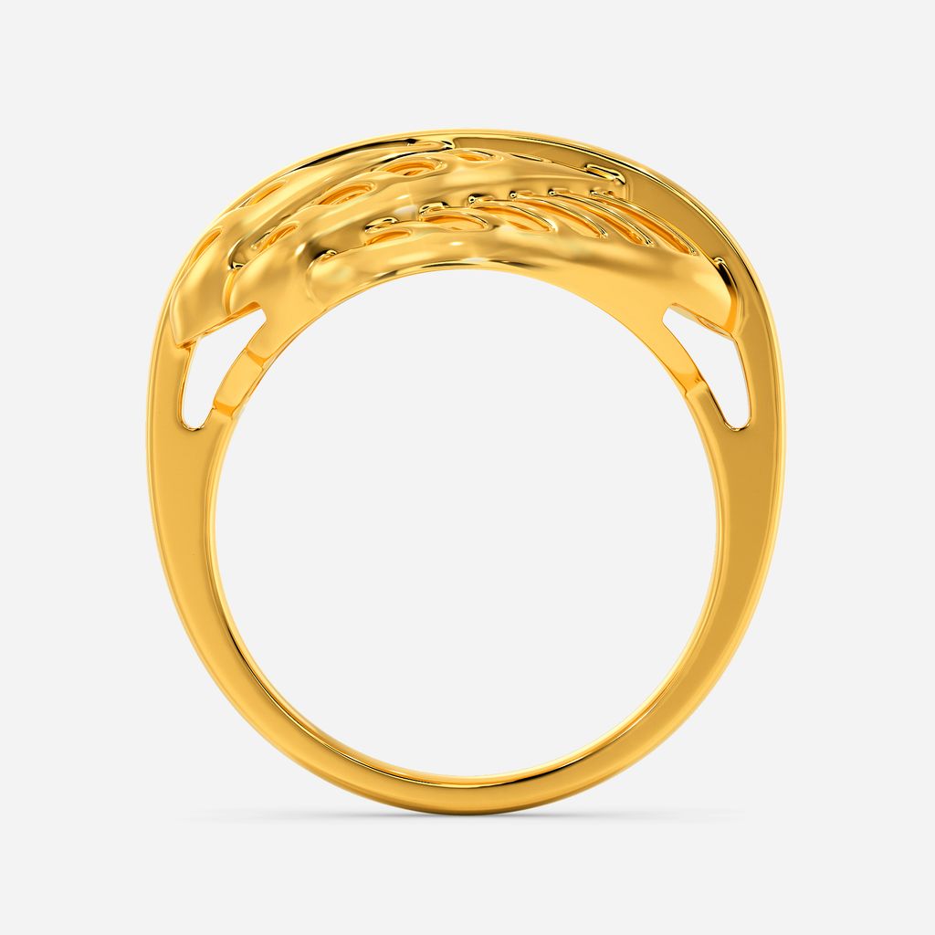 Petal Puff Play Gold Rings image