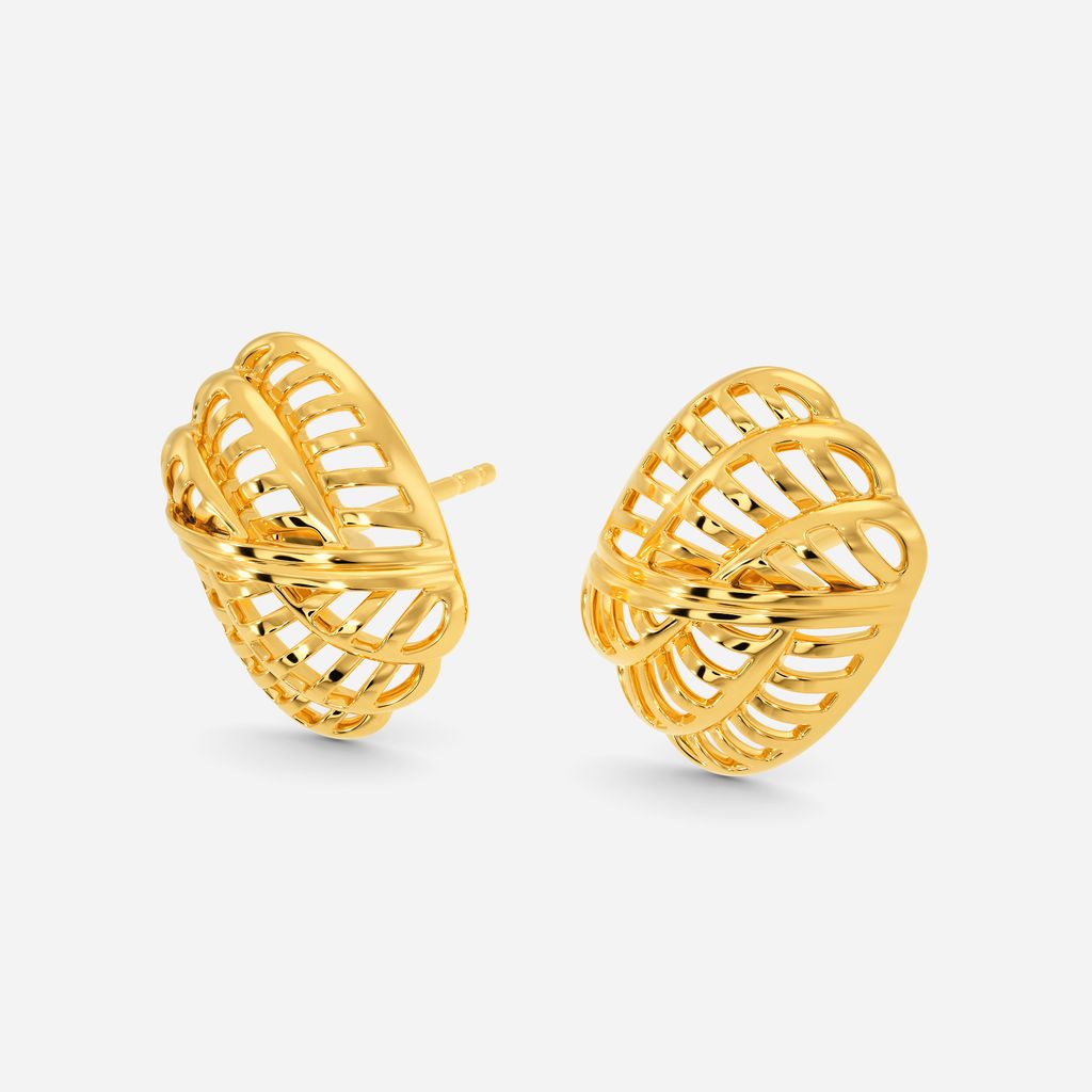 Petal Puff Play Gold Earrings
