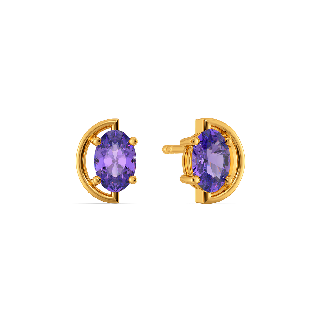 Pretty in Purple Gemstone Earrings