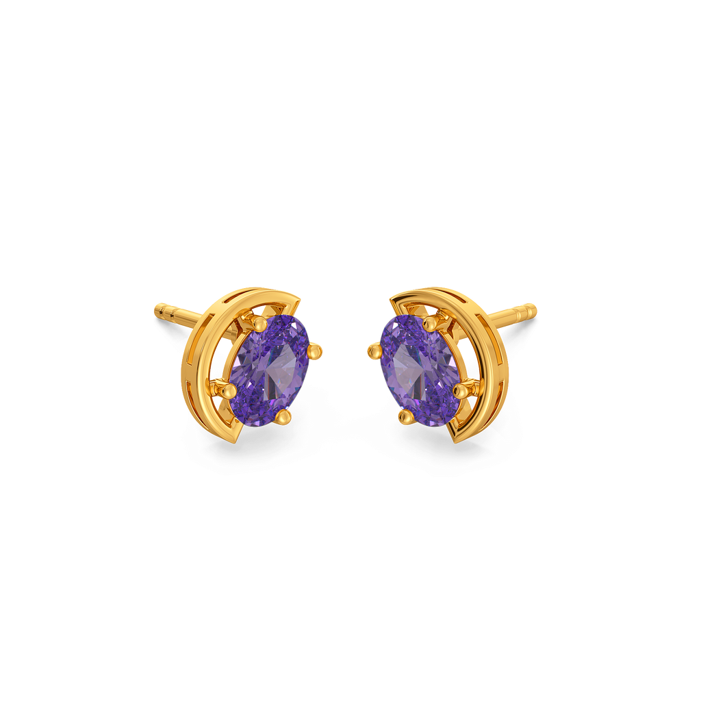 Pretty in Purple Gemstone Earrings