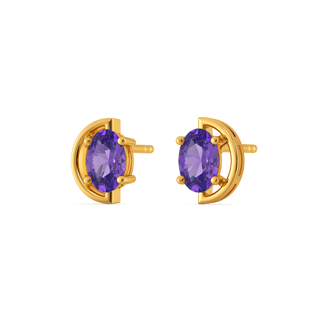 Pretty in Purple Gemstone Earrings