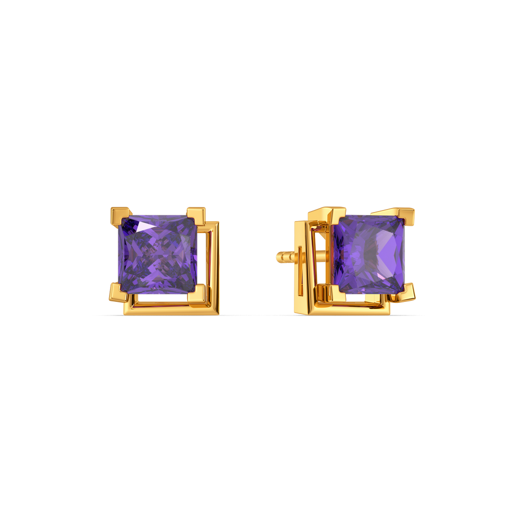 Amethyst Girl Gemstone Earrings