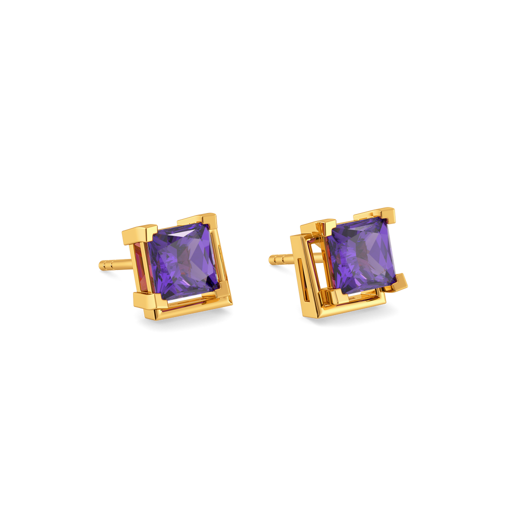 Amethyst Girl Gemstone Earrings