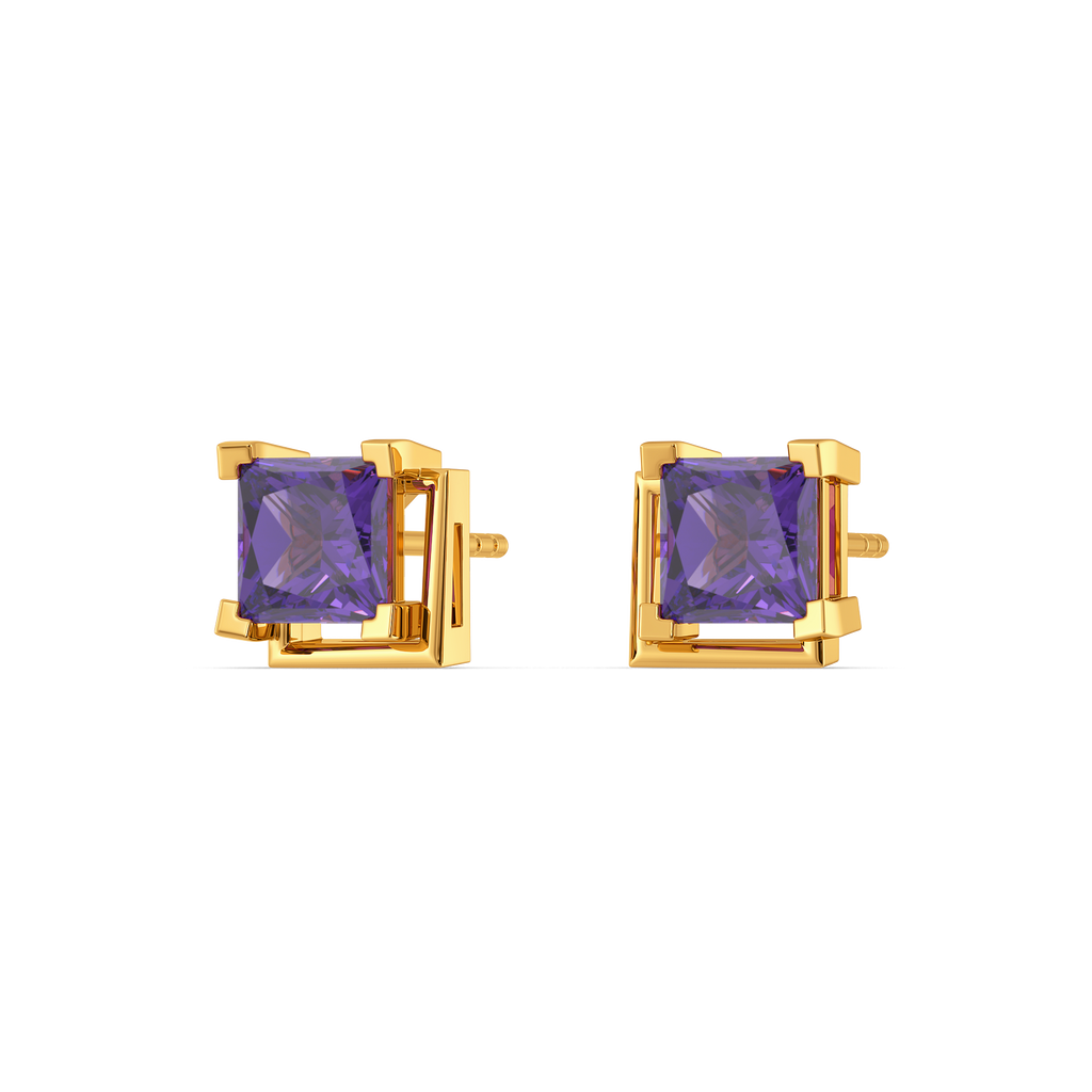 Amethyst Girl Gemstone Earrings