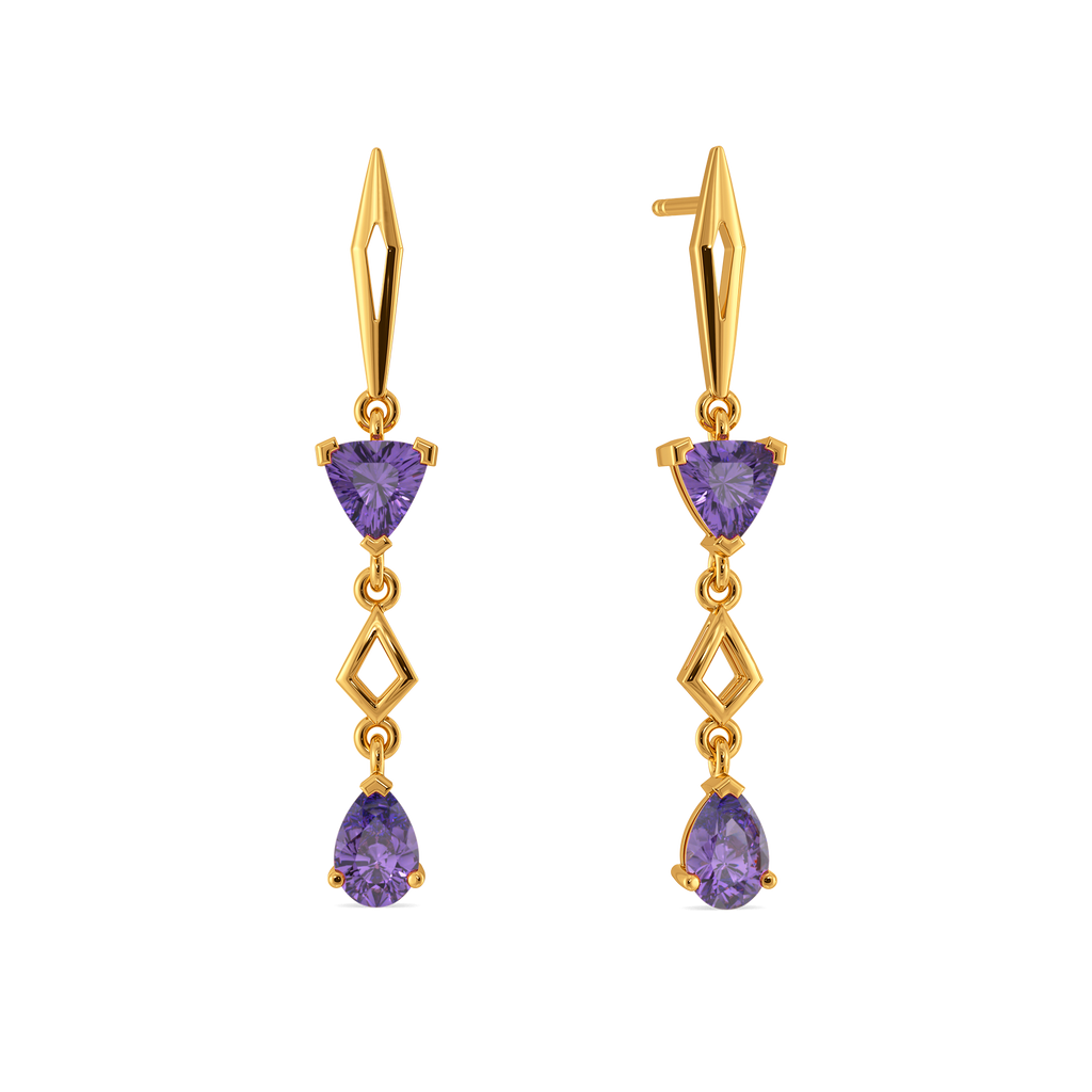 Purple Hues Gemstone Earrings