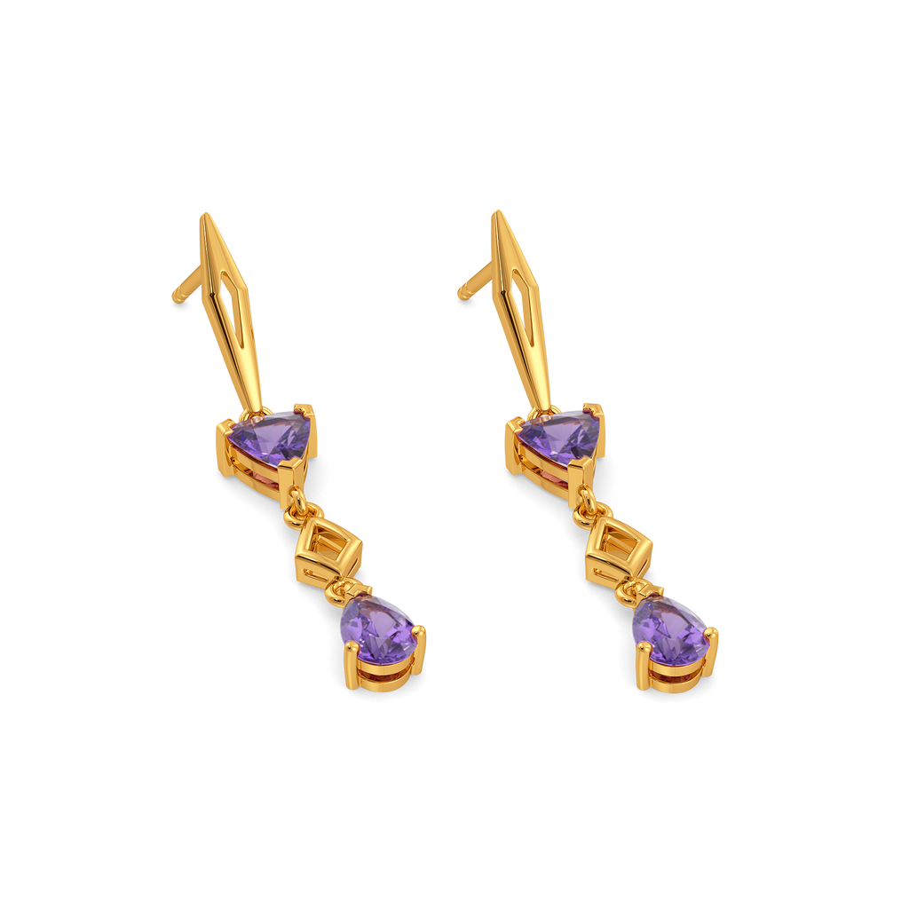 Purple Hues Gemstone Earrings