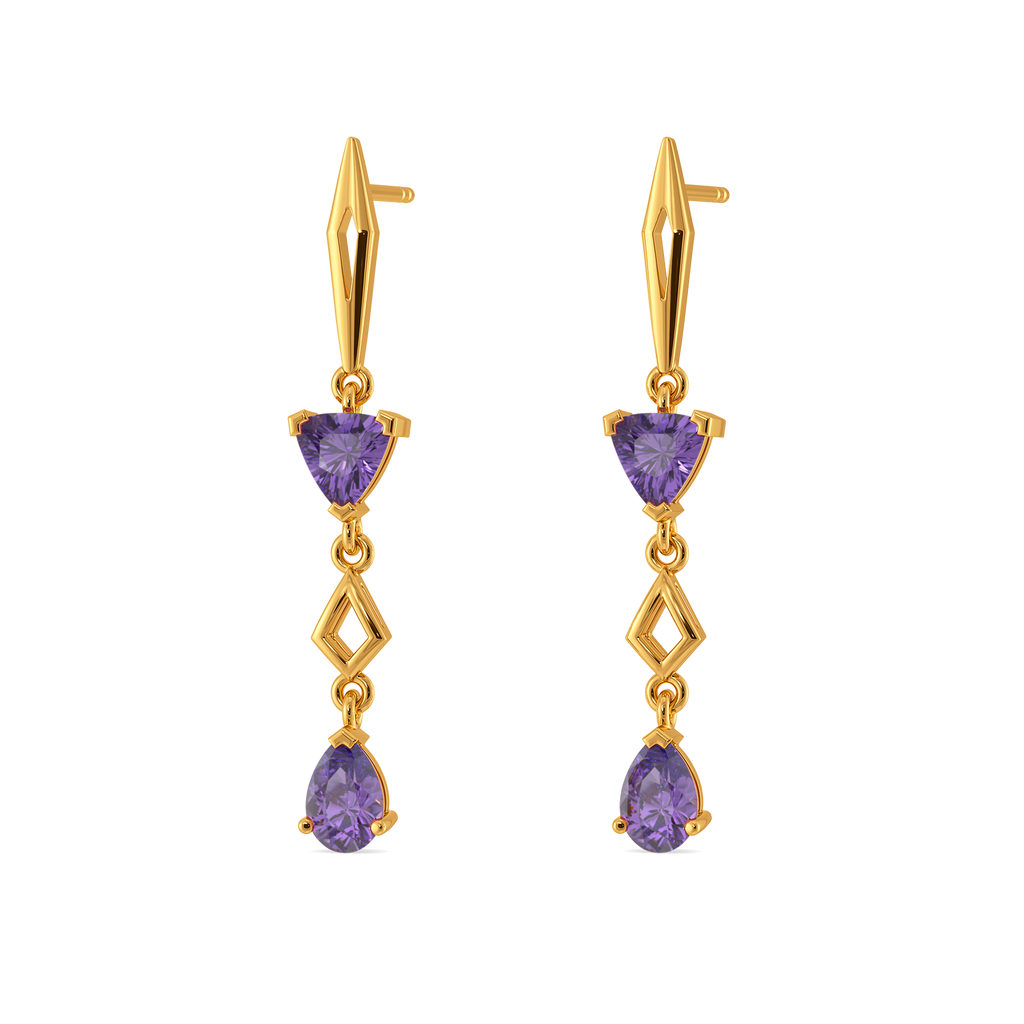 Purple Hues Gemstone Earrings
