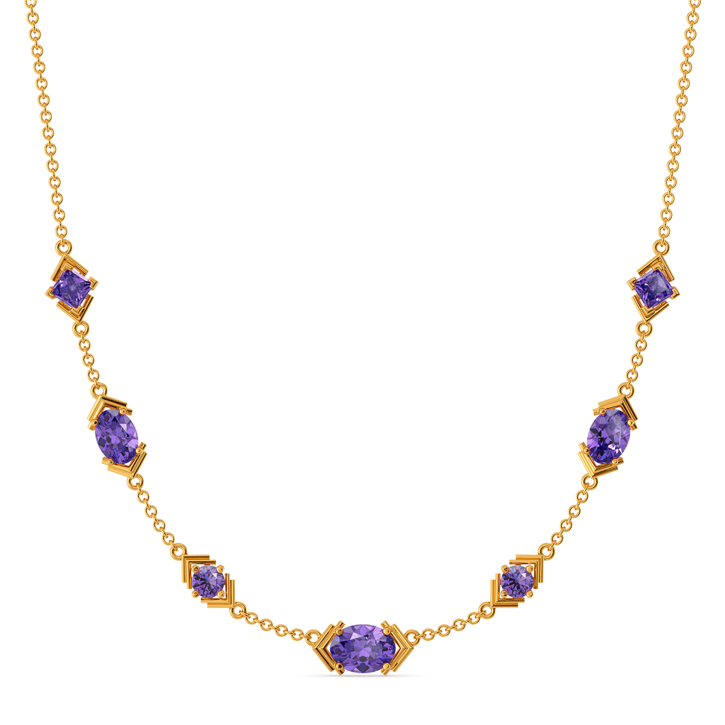 Amethyst Aura Gemstone Necklaces