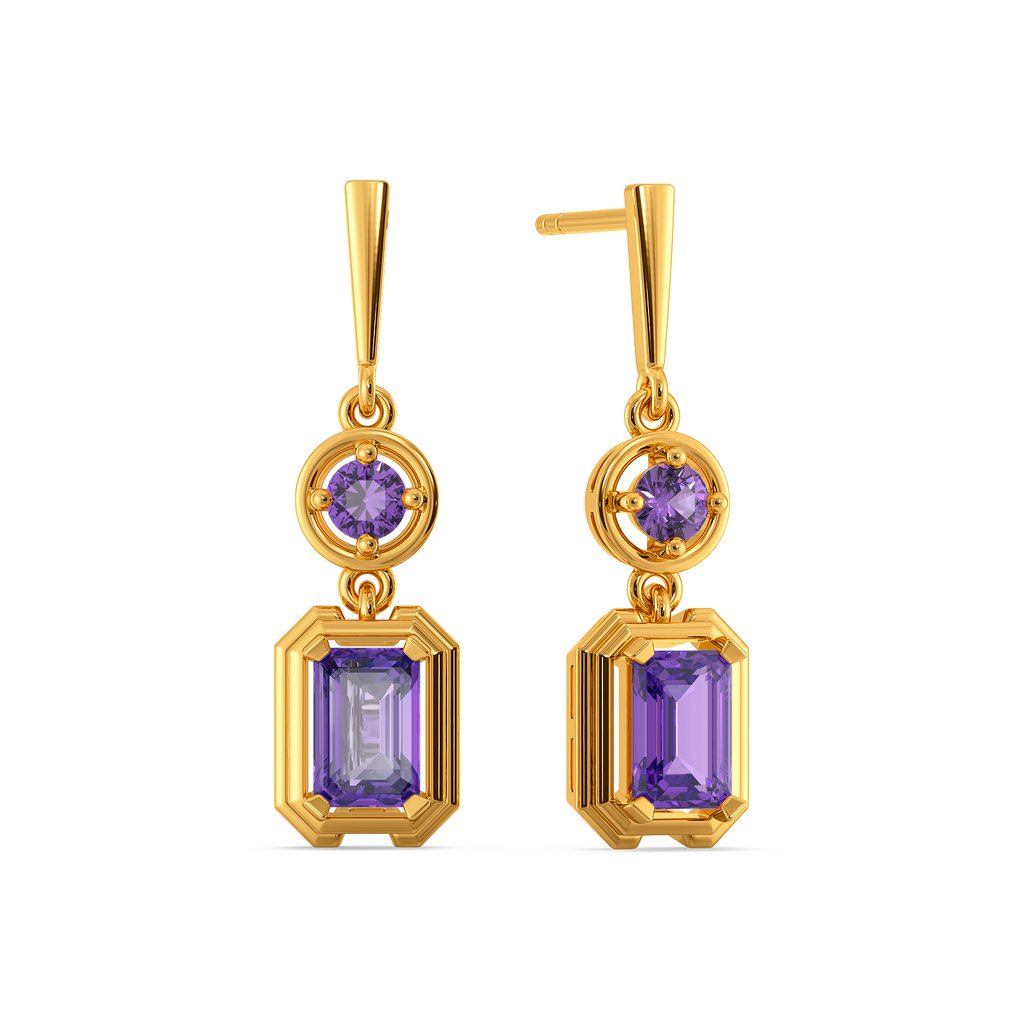 Power in Purple Gemstone Earrings