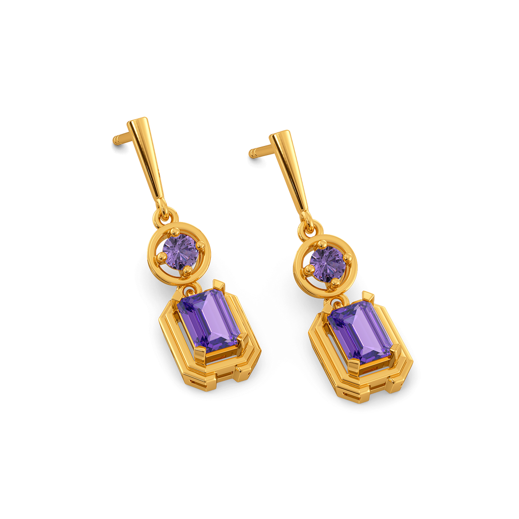 Power in Purple Gemstone Earrings