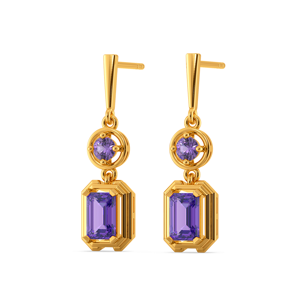 Power in Purple Gemstone Earrings