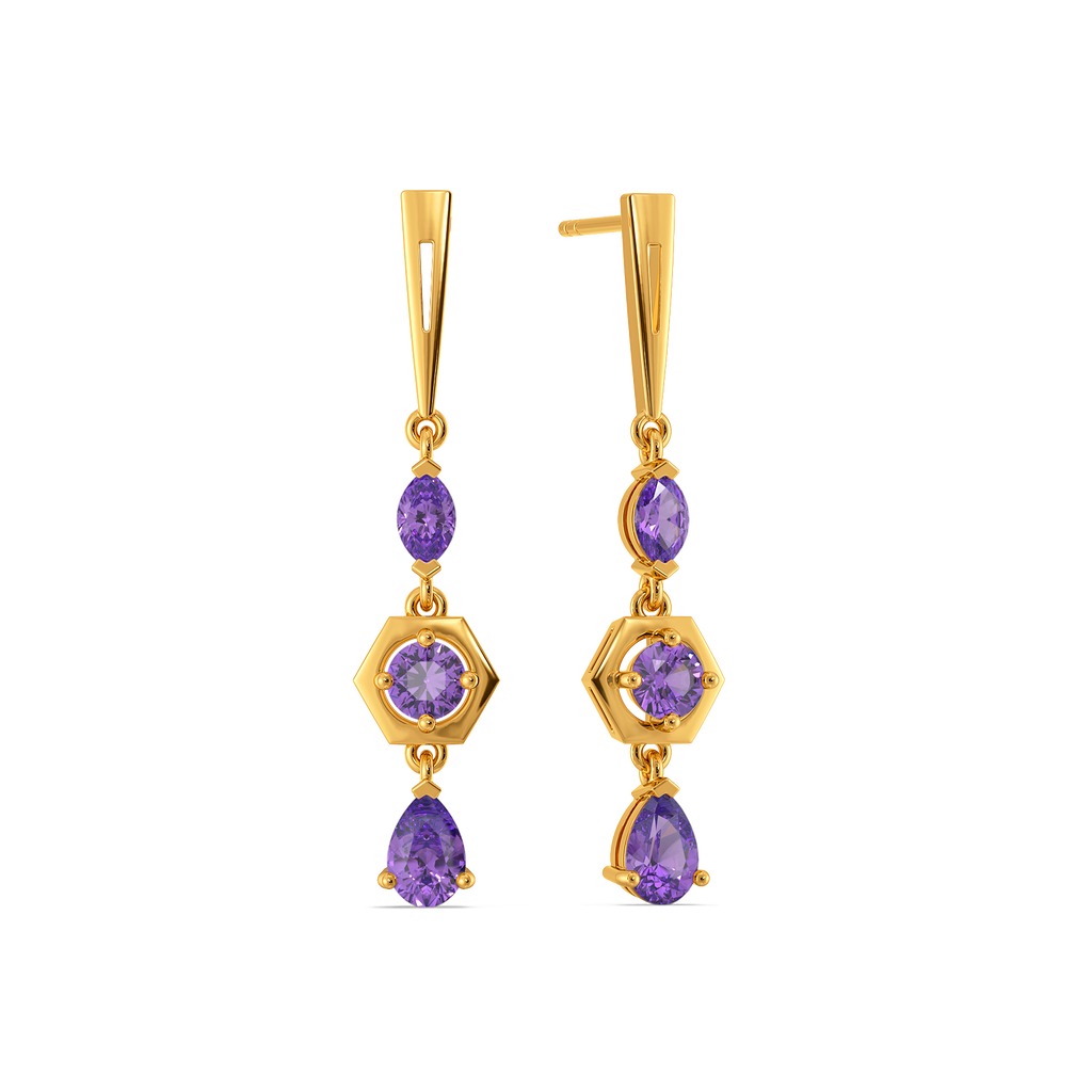 Princess in Purple Gemstone Earrings