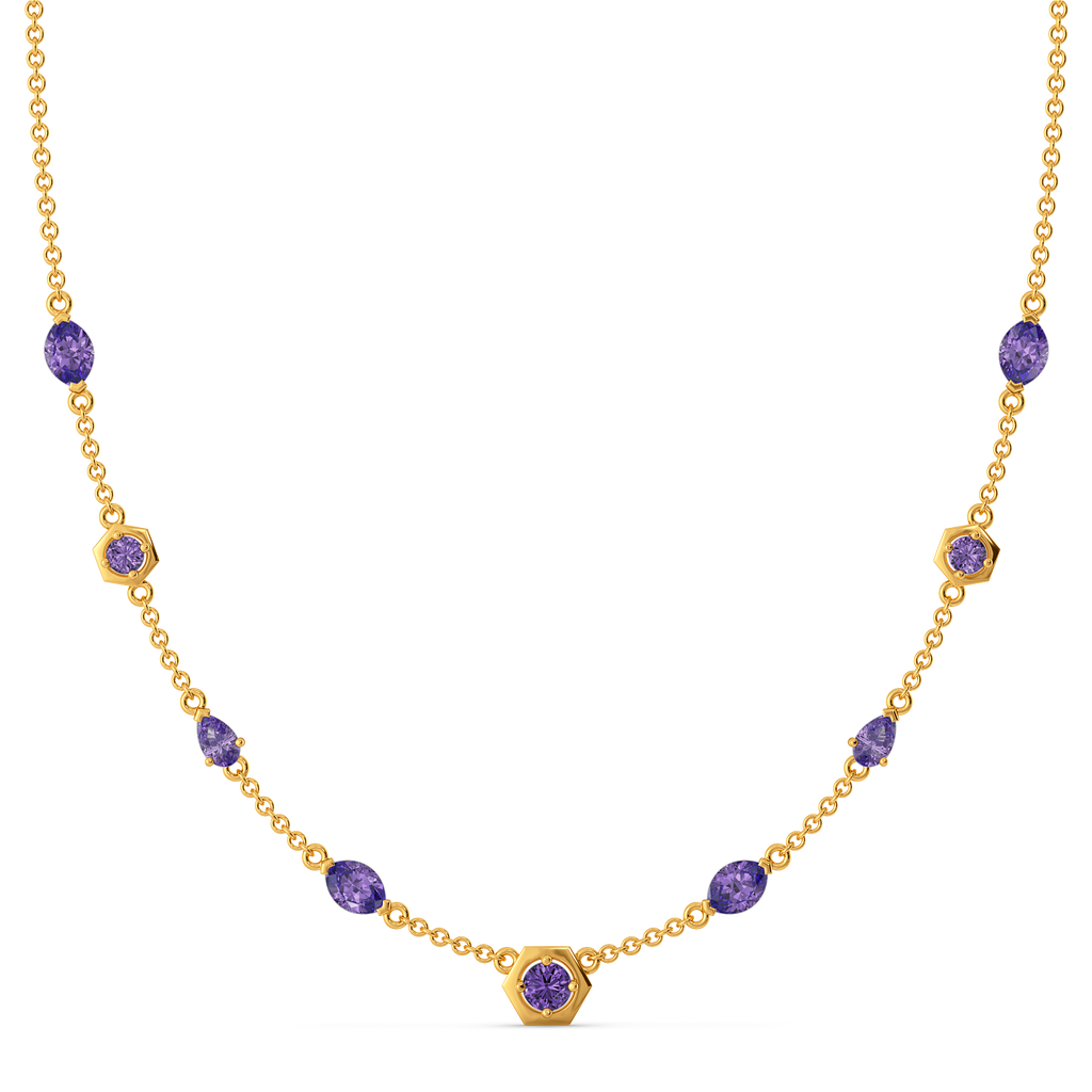 Princess in Purple Gemstone Necklaces