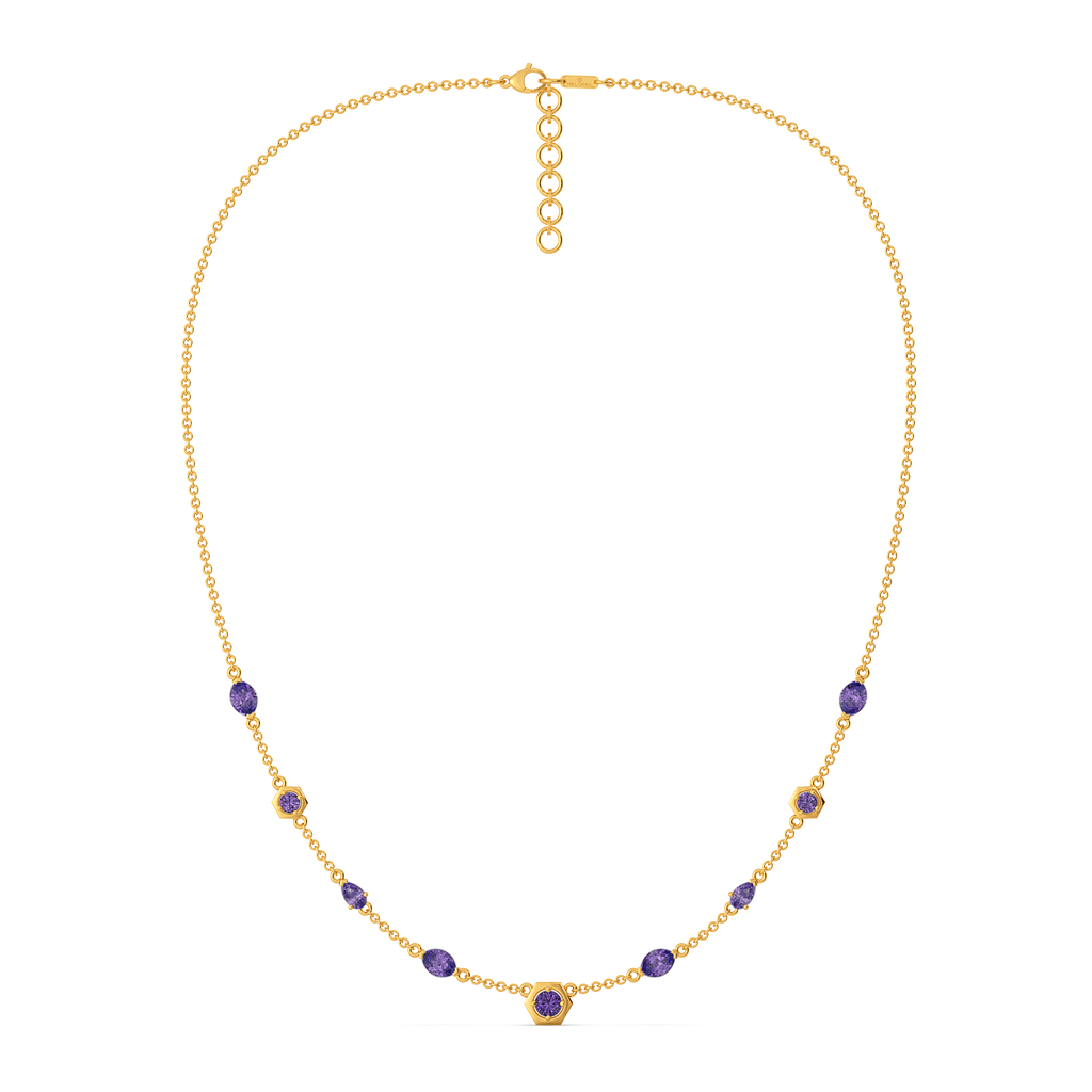 Princess in Purple Gemstone Necklaces