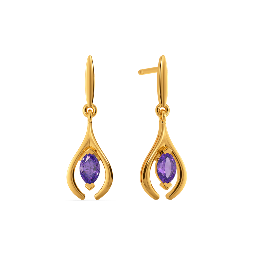 Amethyst Glow Gemstone Earrings