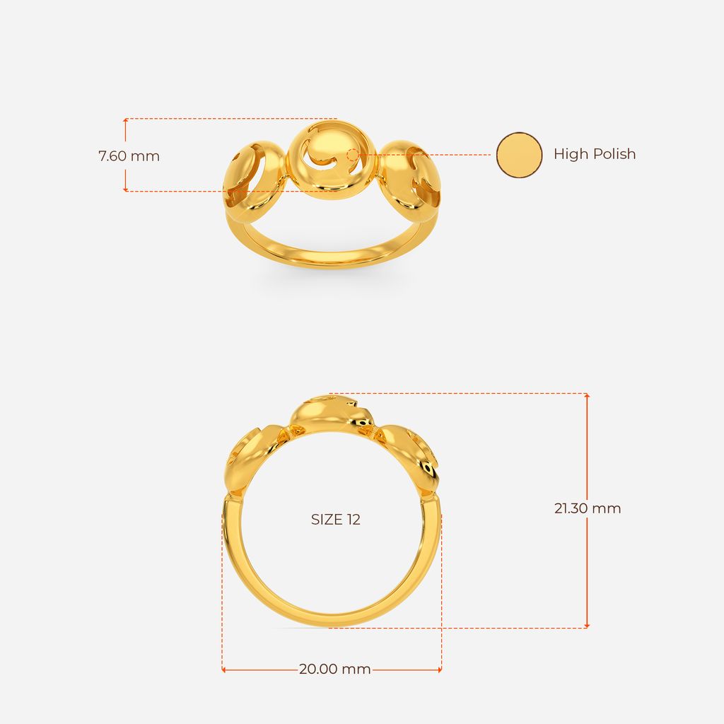 Much-Like-Waves Gold Rings image