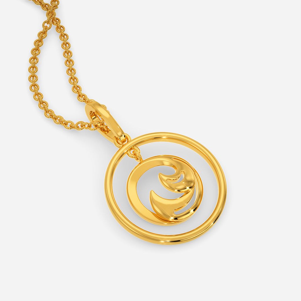 Much-Like-Waves Gold Pendants
