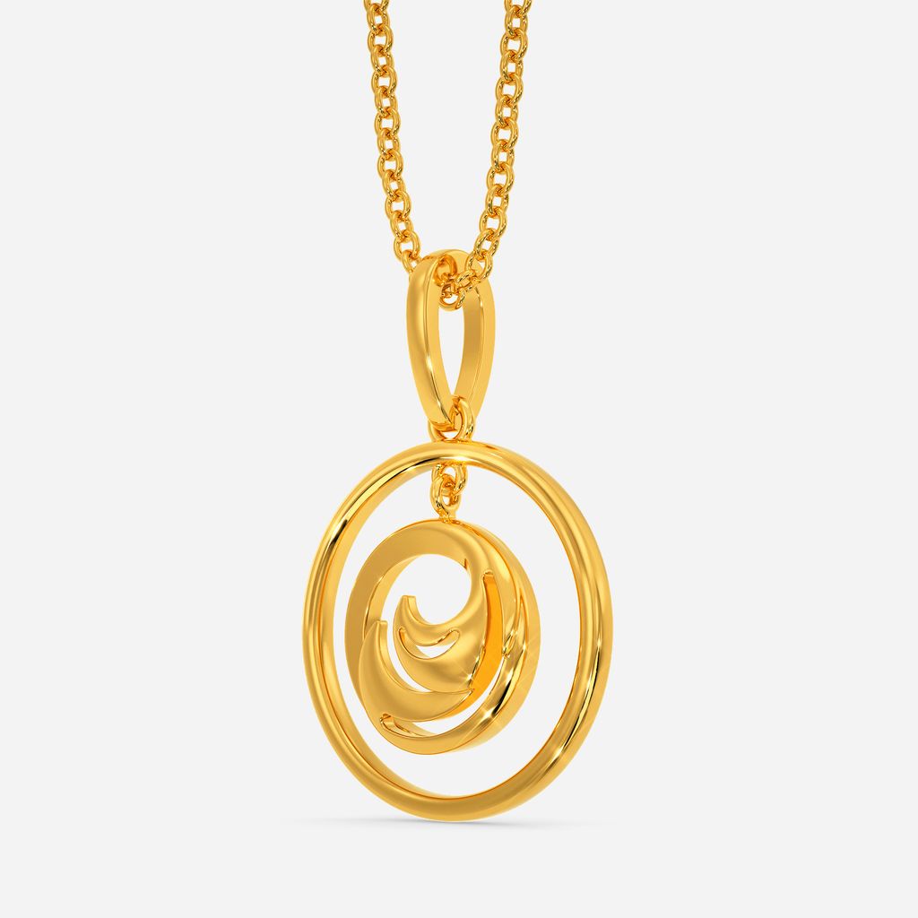 Much-Like-Waves Gold Pendants