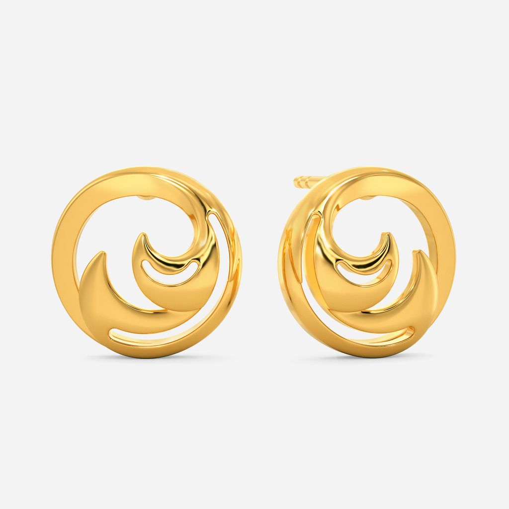 Much-Like-Waves Gold Earrings