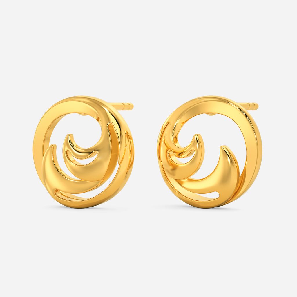 Much-Like-Waves Gold Earrings