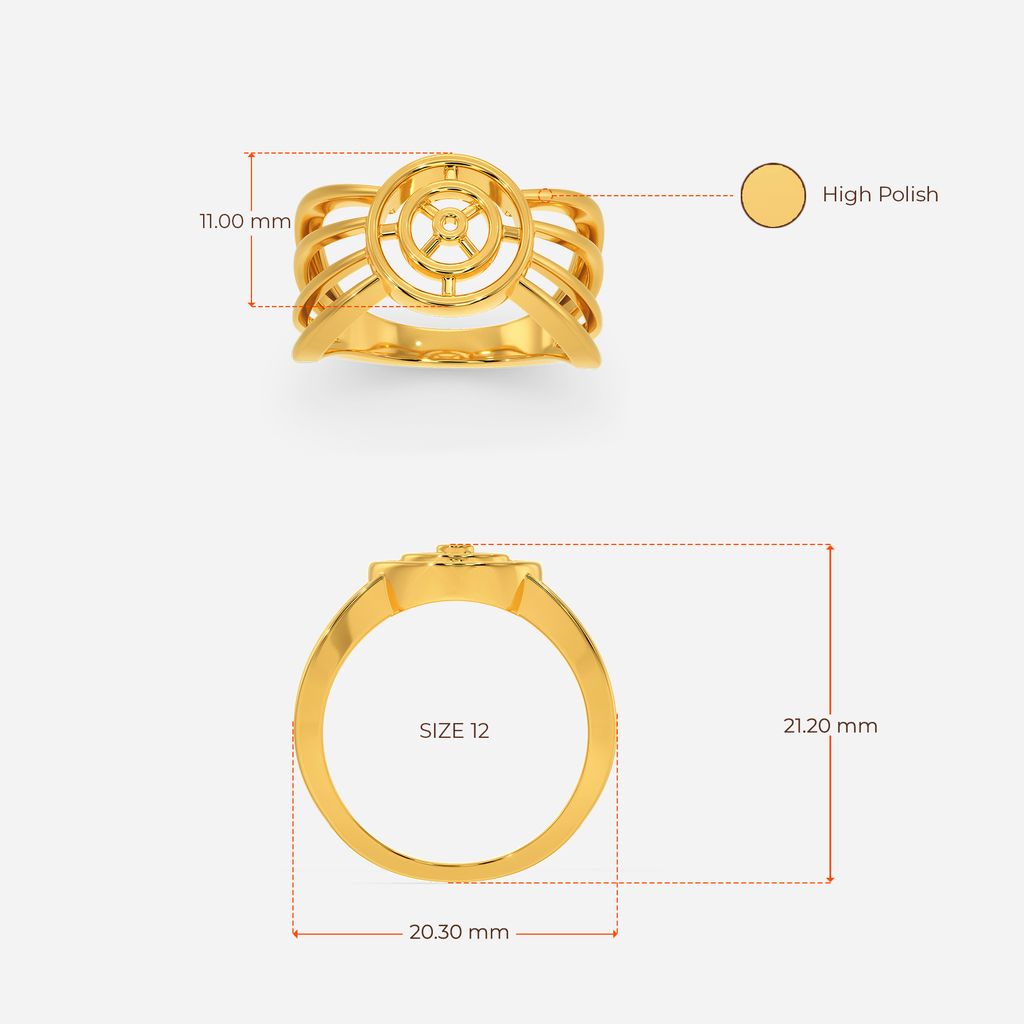 Ship Wheel Wonder Gold Rings image