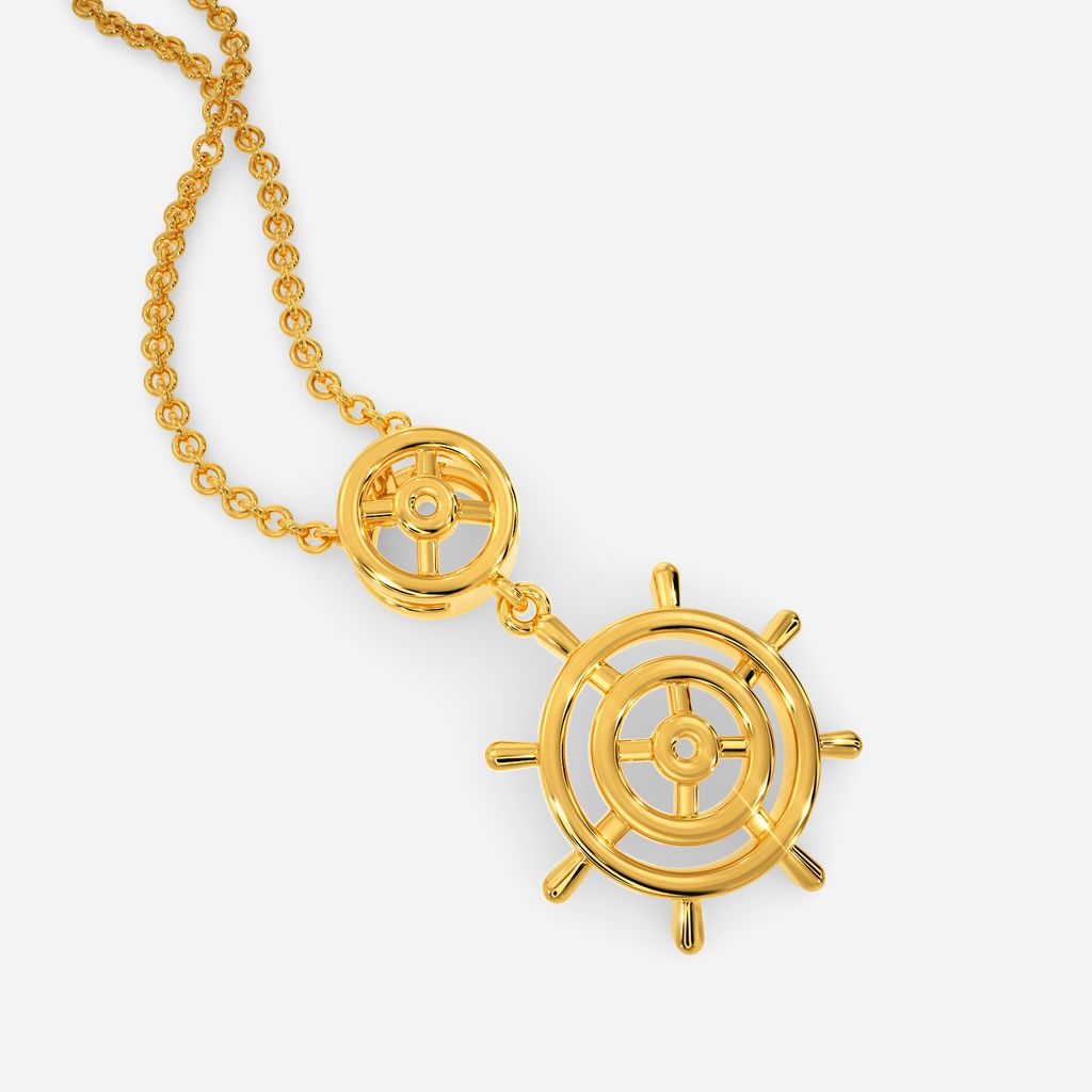 Ship Wheel Wonder Gold Pendants