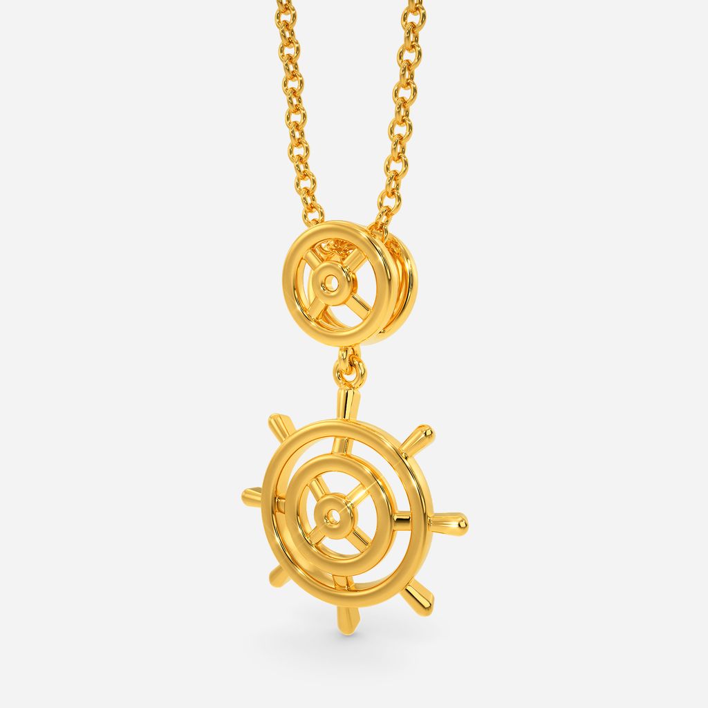 Ship Wheel Wonder Gold Pendants