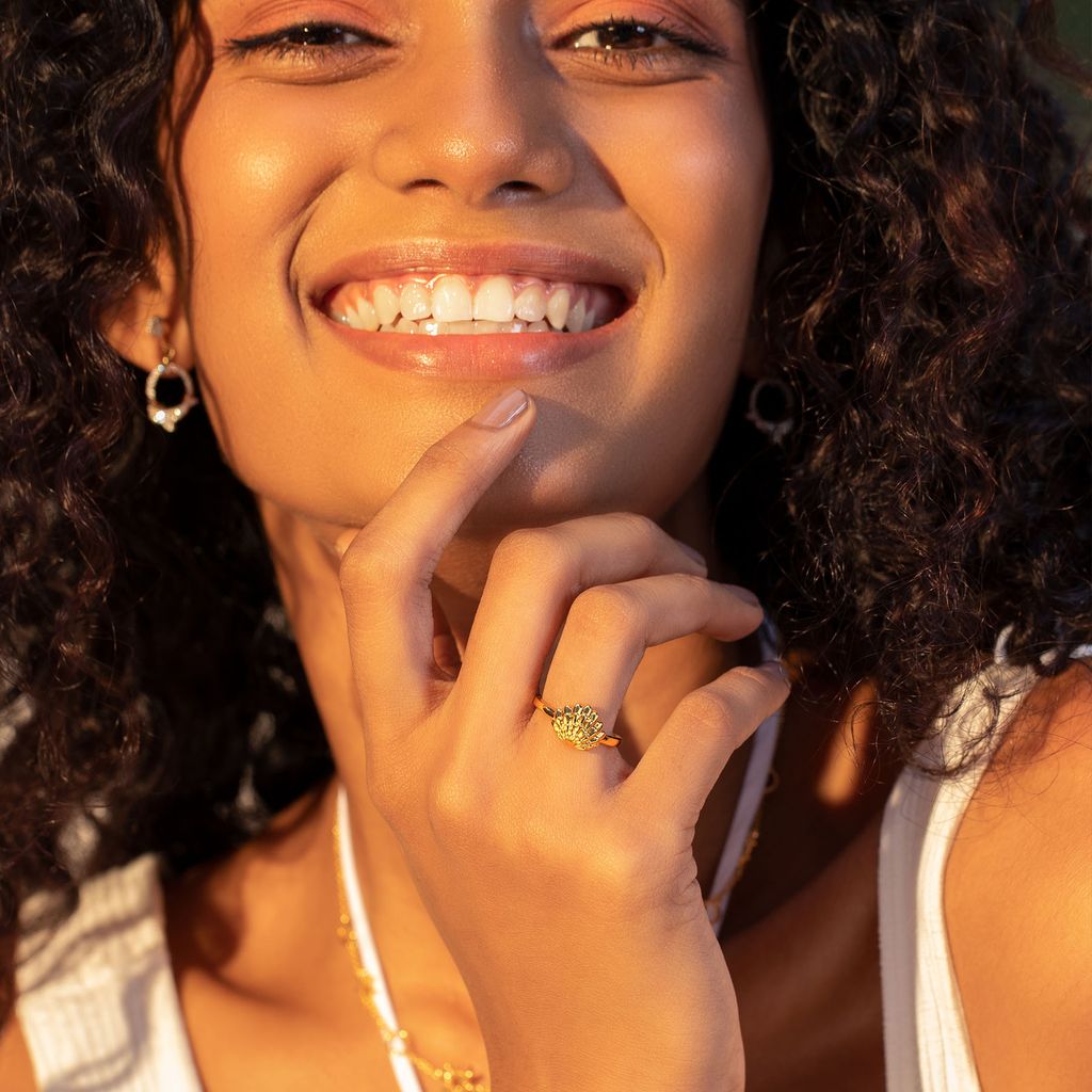 Shell Muse Gold Rings alternate view 1
