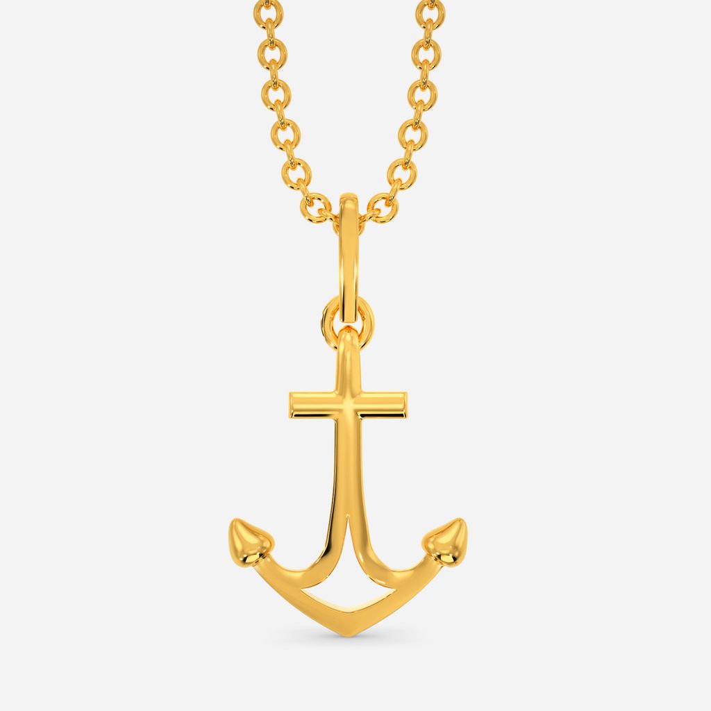Whimsical Anchor Gold Pendants