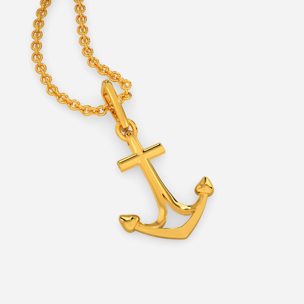 Whimsical Anchor Gold Pendants