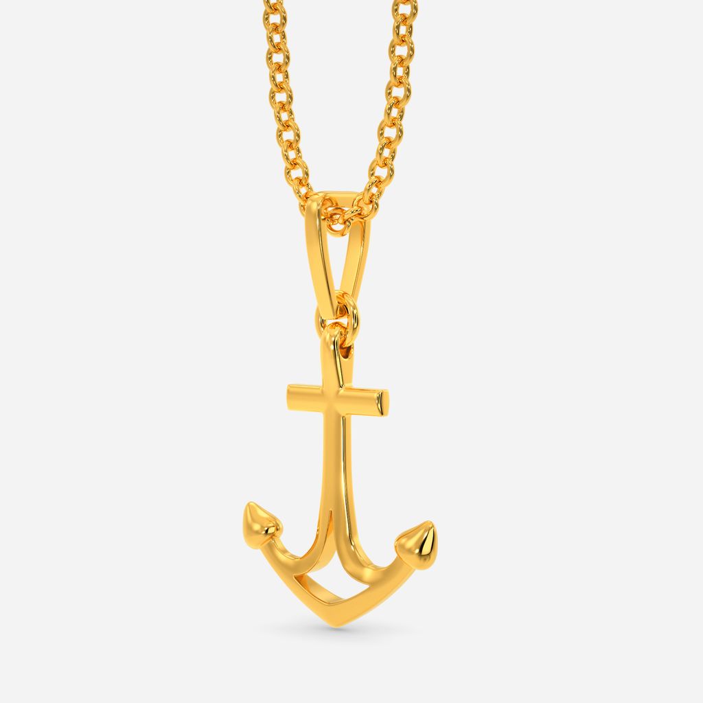 Whimsical Anchor Gold Pendants