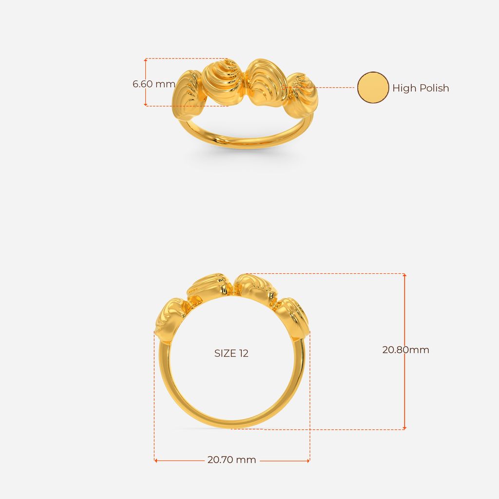 Classy Shells Gold Rings image