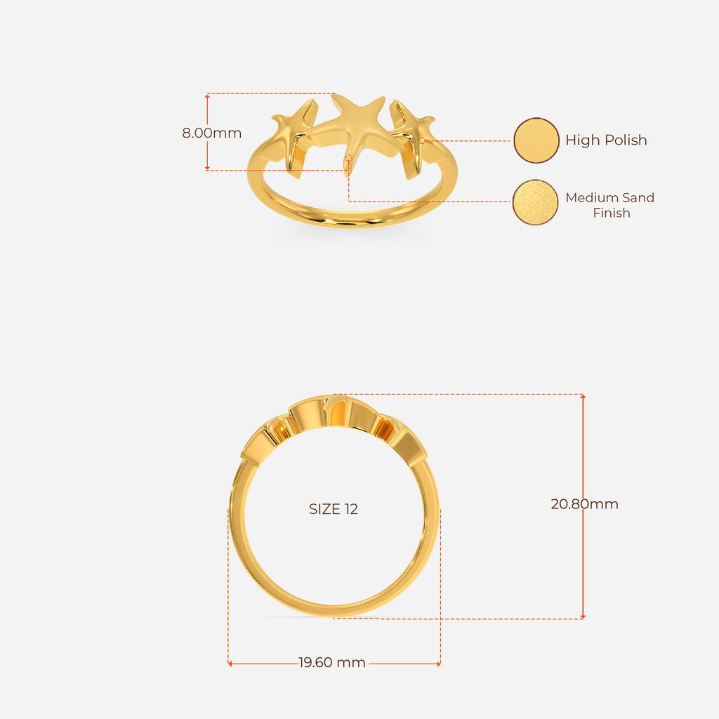 Sea Star Gold Rings image